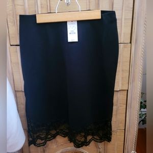 Express poly spandex lace stretch skirt XS NWT